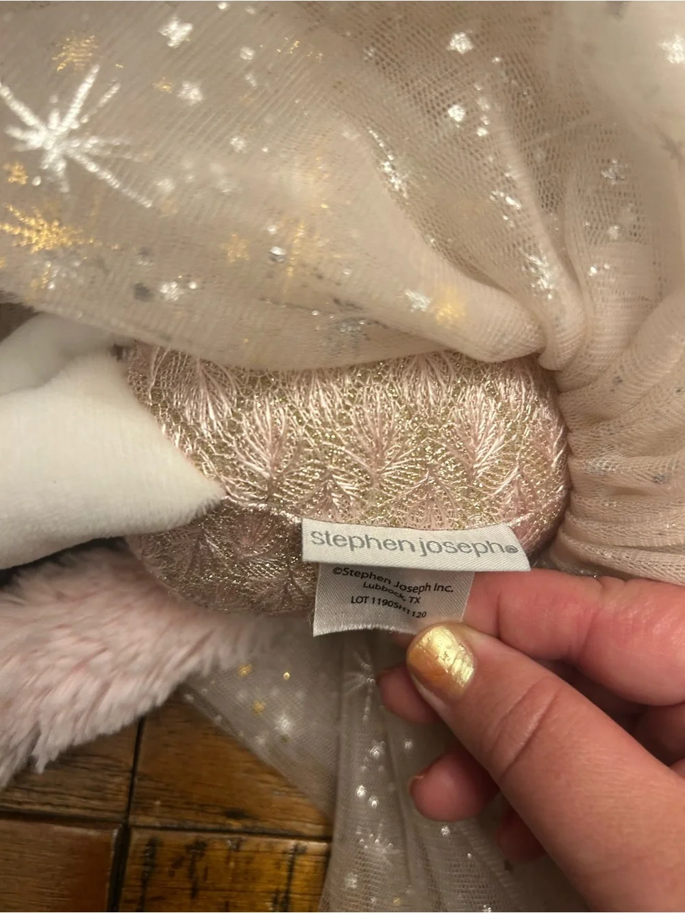 Stephen Joseph Pink & Gold Ballerina Unicorn Plush